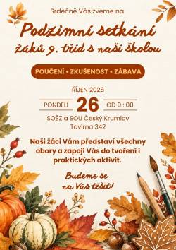 Podzimní setkání žáků 9. tříd ZŠ s naší školou